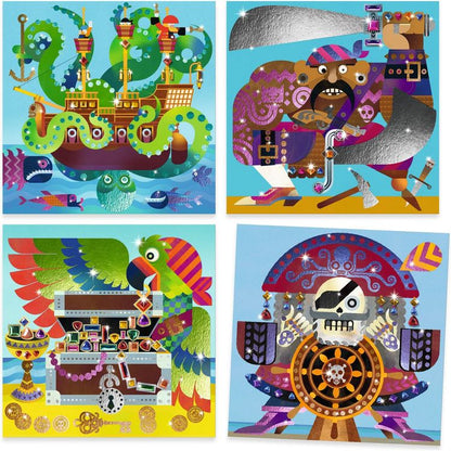 Up and at 'Em! Foil & Jewel Mosaic Craft Kit