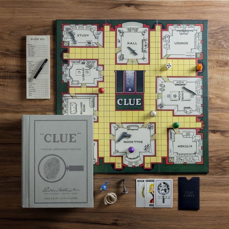 Vintage Bookshelf Games 3-Pack: Monopoly, Scrabble, Clue