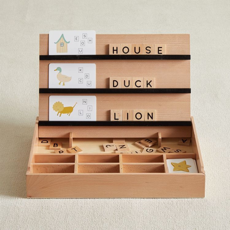 Wooden Compelling Spelling Activity Box