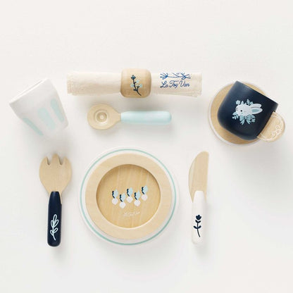 Wooden Cutlery Pretend Play Dining Set