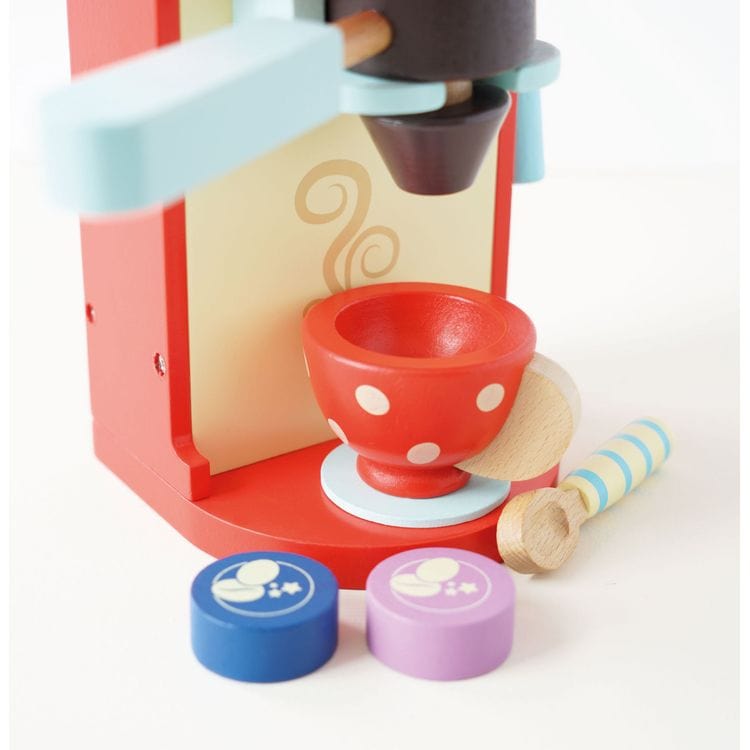 Wooden Toy Coffee Machine & Pods